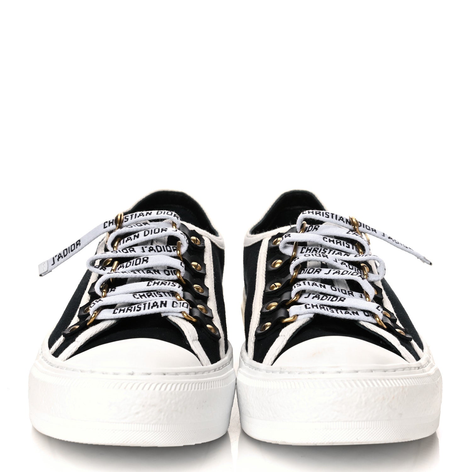 Christian Dior Canvas Walk'N'Dior Low Top Sneakers 37 Black 2 of 9