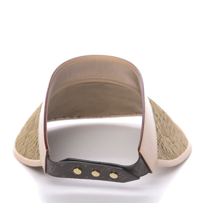 Louis Vuitton Calfskin Raffia Monogram Strawgram Visor Natural 4 of 6