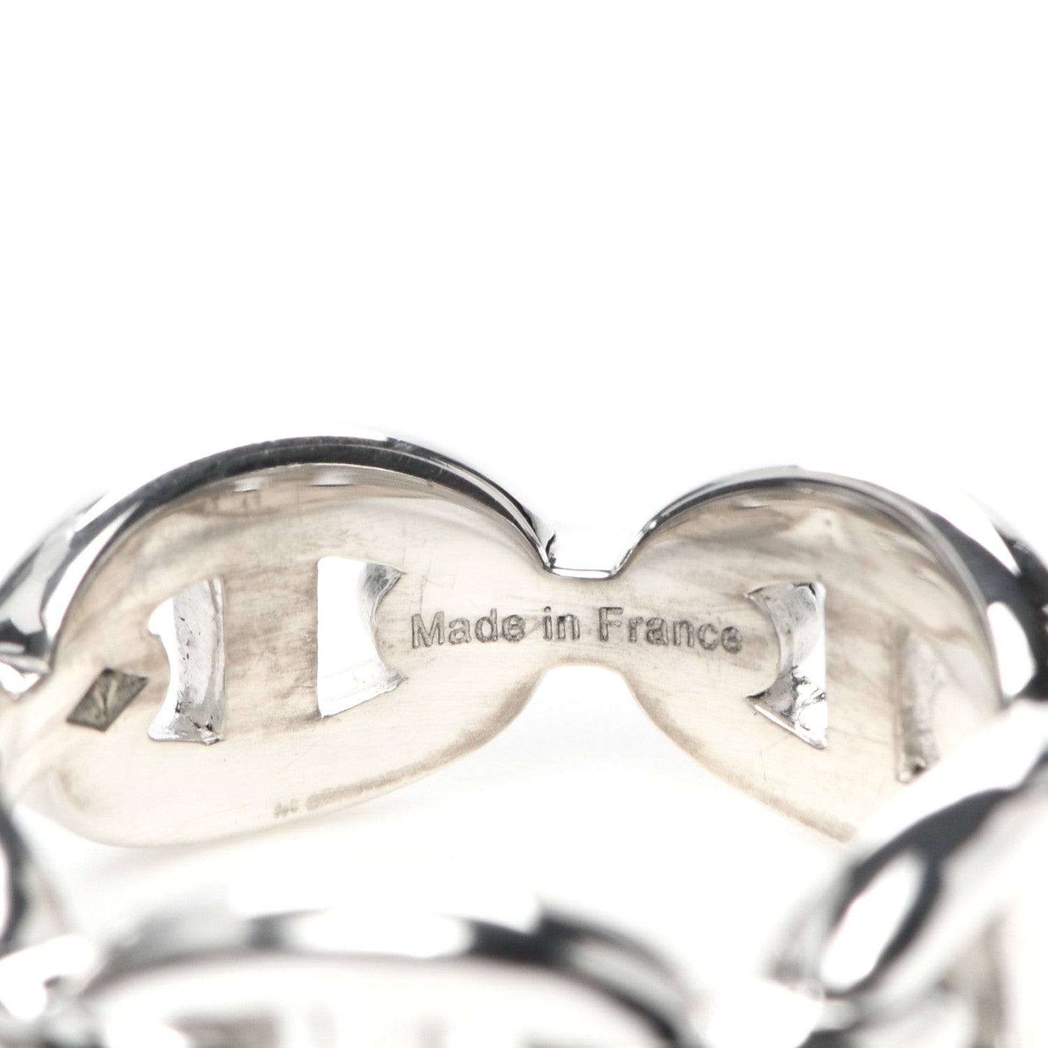 Hermes Sterling Silver PM Chaine d'Ancre Enchainee Band Ring 52 6 6 of 7