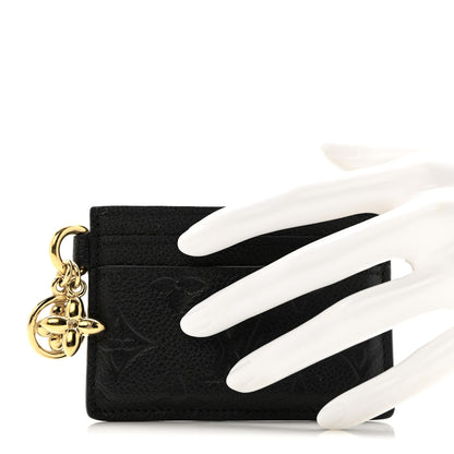 Louis Vuitton Empreinte Monogram LV Charms Card Holder Black 2 of 7