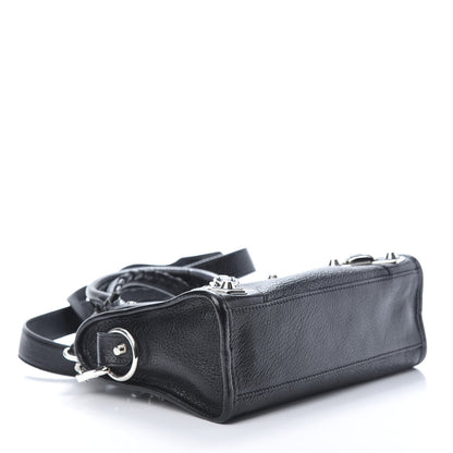 Balenciaga Chevre Silver Metallic Edge Hardware Mini City Black 4 of 10