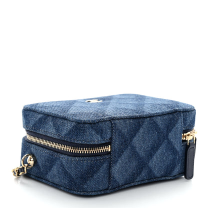Chanel Printed Denim CC Camera Case Blue 4 of 10