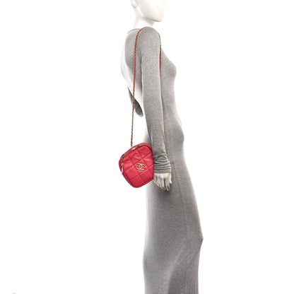 Chanel Lambskin Quilted Diamond Clutch With Chain Pink 3 of 9