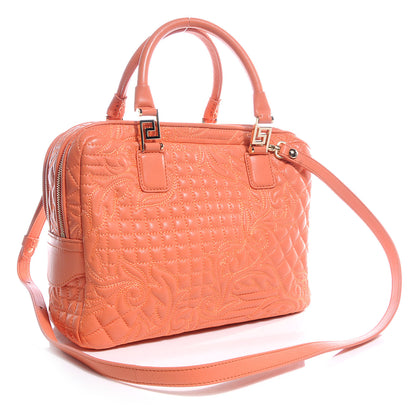 Versace Barocco Quilted Leather Vanitas Demetra Bag Salmon 3 of 7