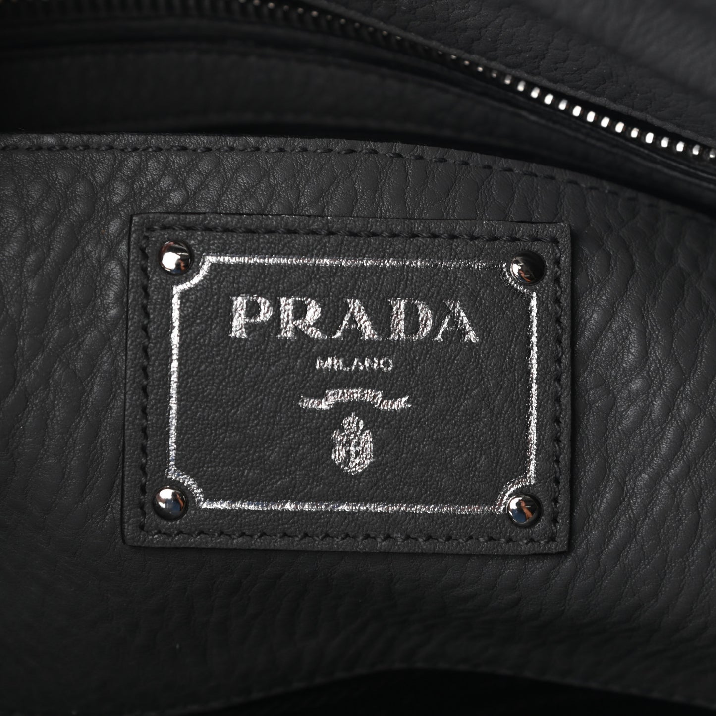 Vitello Daino Side Zip Tote Marmo