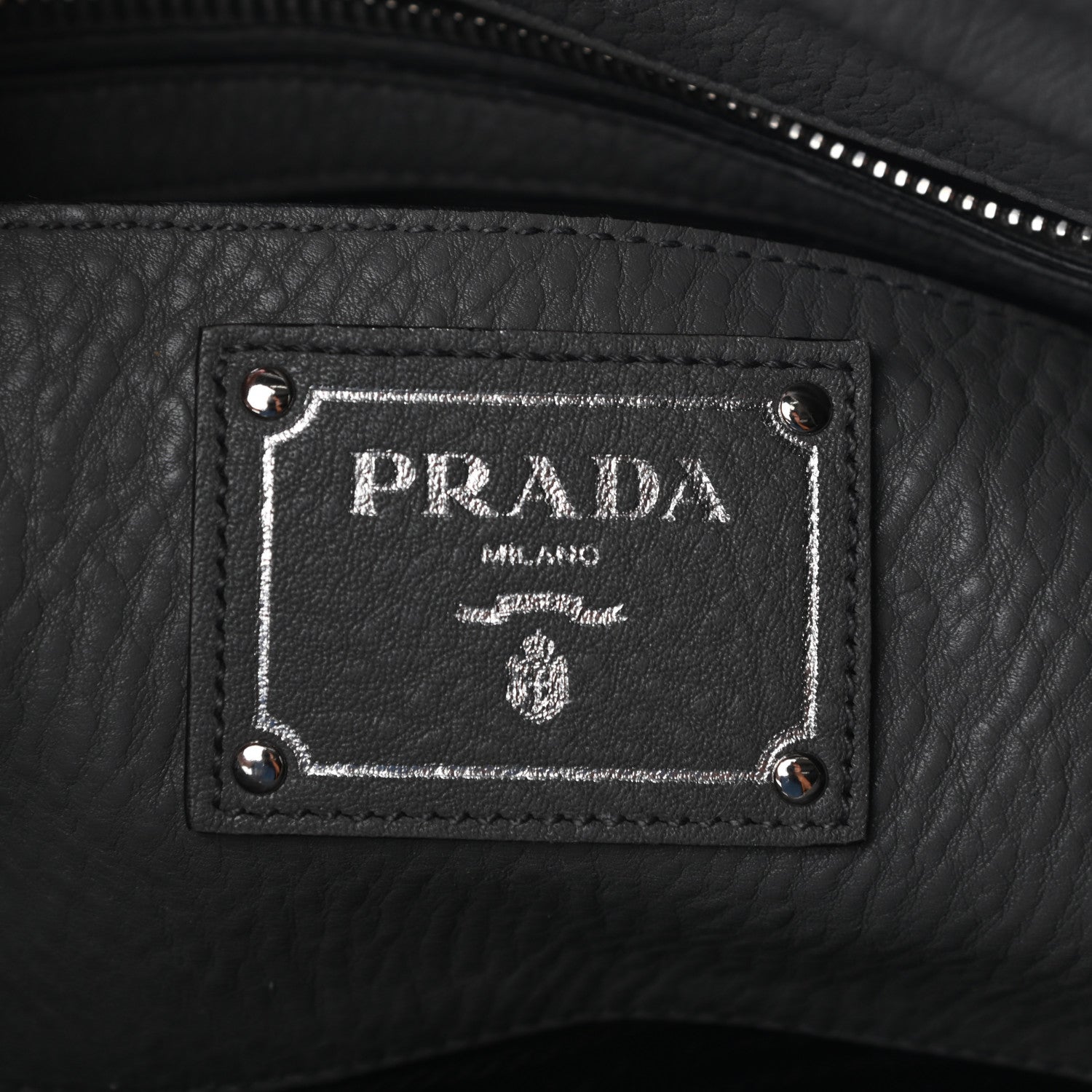 Prada Vitello Daino Side Zip Tote Marmo 7 of 10
