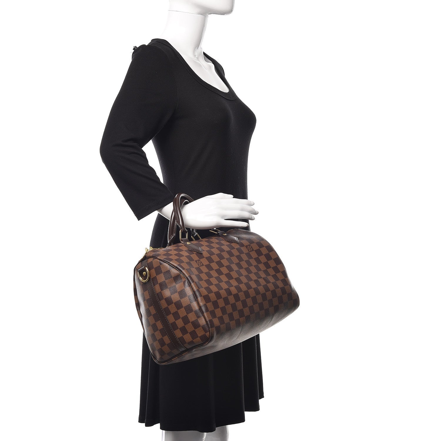 Louis Vuitton Damier Ebene Speedy Bandouliere 30 3 of 12