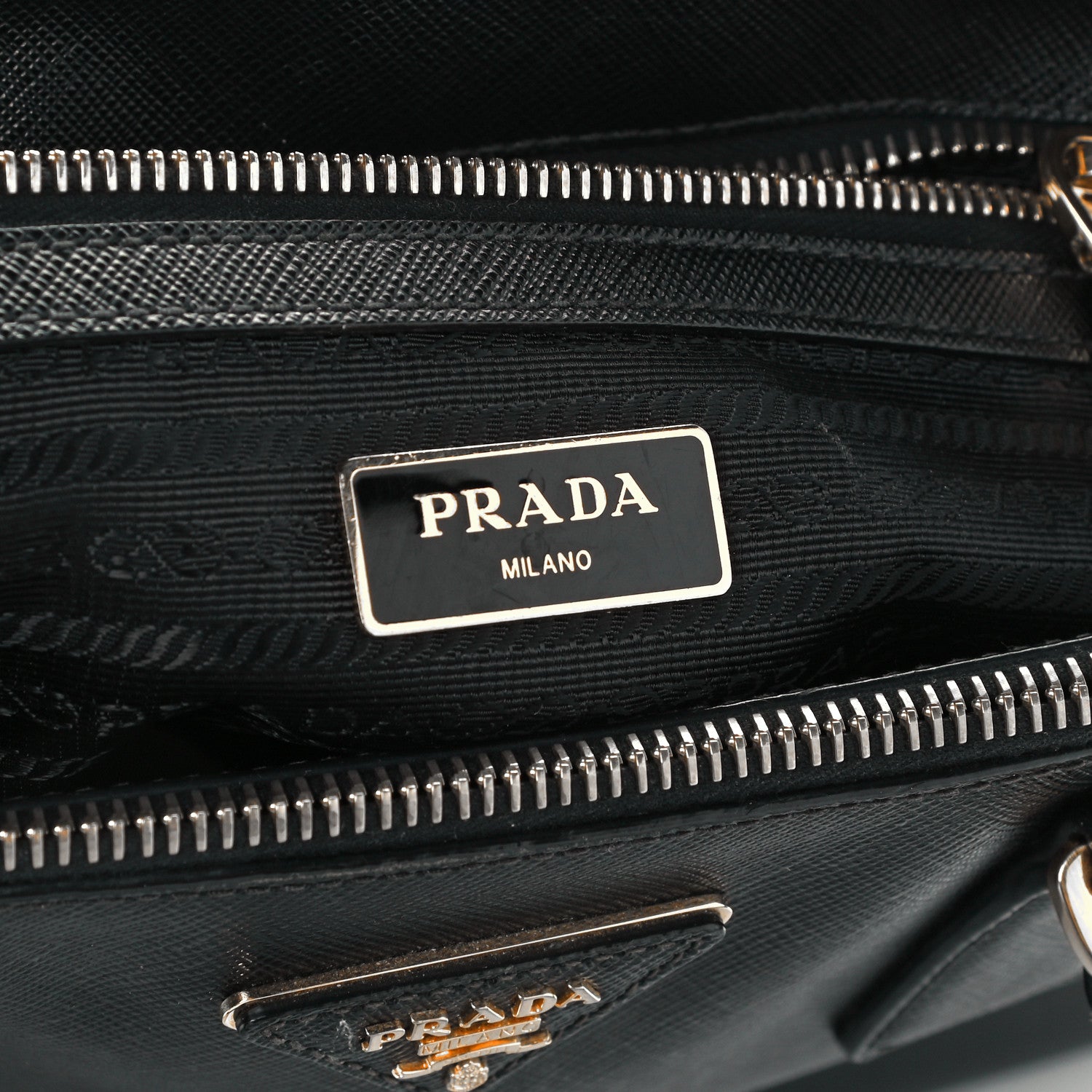 Prada Saffiano Small Galleria Double Zip Tote Black 6 of 11