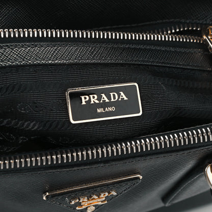 Prada Saffiano Small Galleria Double Zip Tote Black 6 of 11