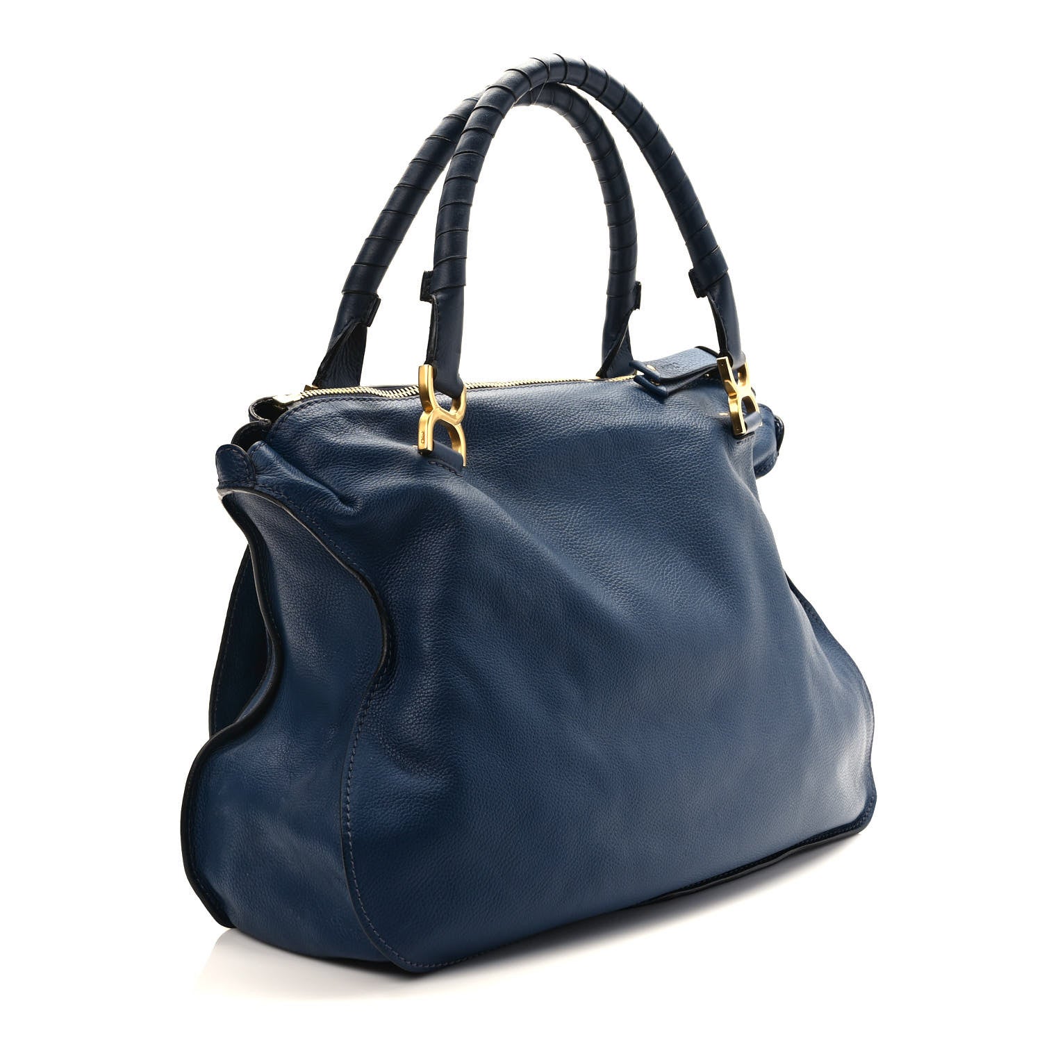 Chloe Calfskin Small Marcie Satchel Royal Navy 3 of 9