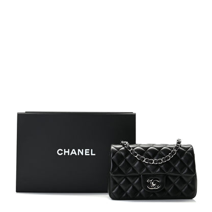Chanel Lambskin Quilted Mini Rectangular Flap Black 3 of 10