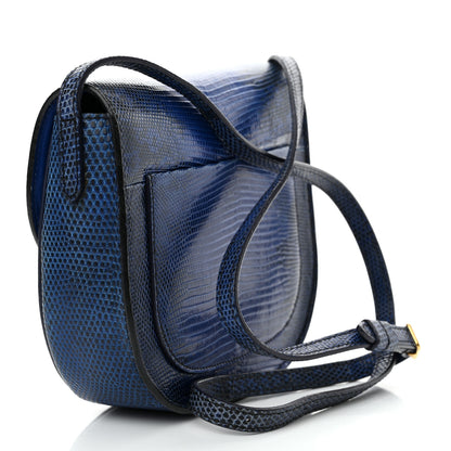 Celine Lizard Small Trotteur Blue 3 of 12
