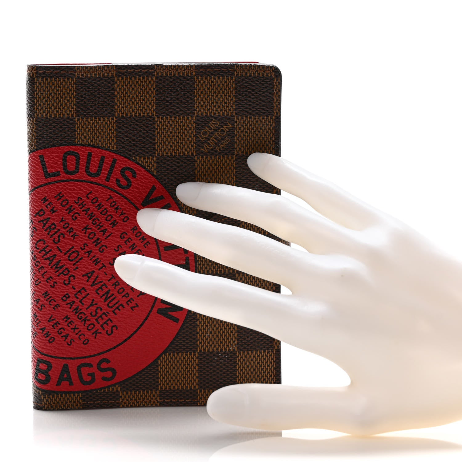 Louis Vuitton Damier Complice Trunks and Bags Small Ring Agenda Cover Red 2 of 9