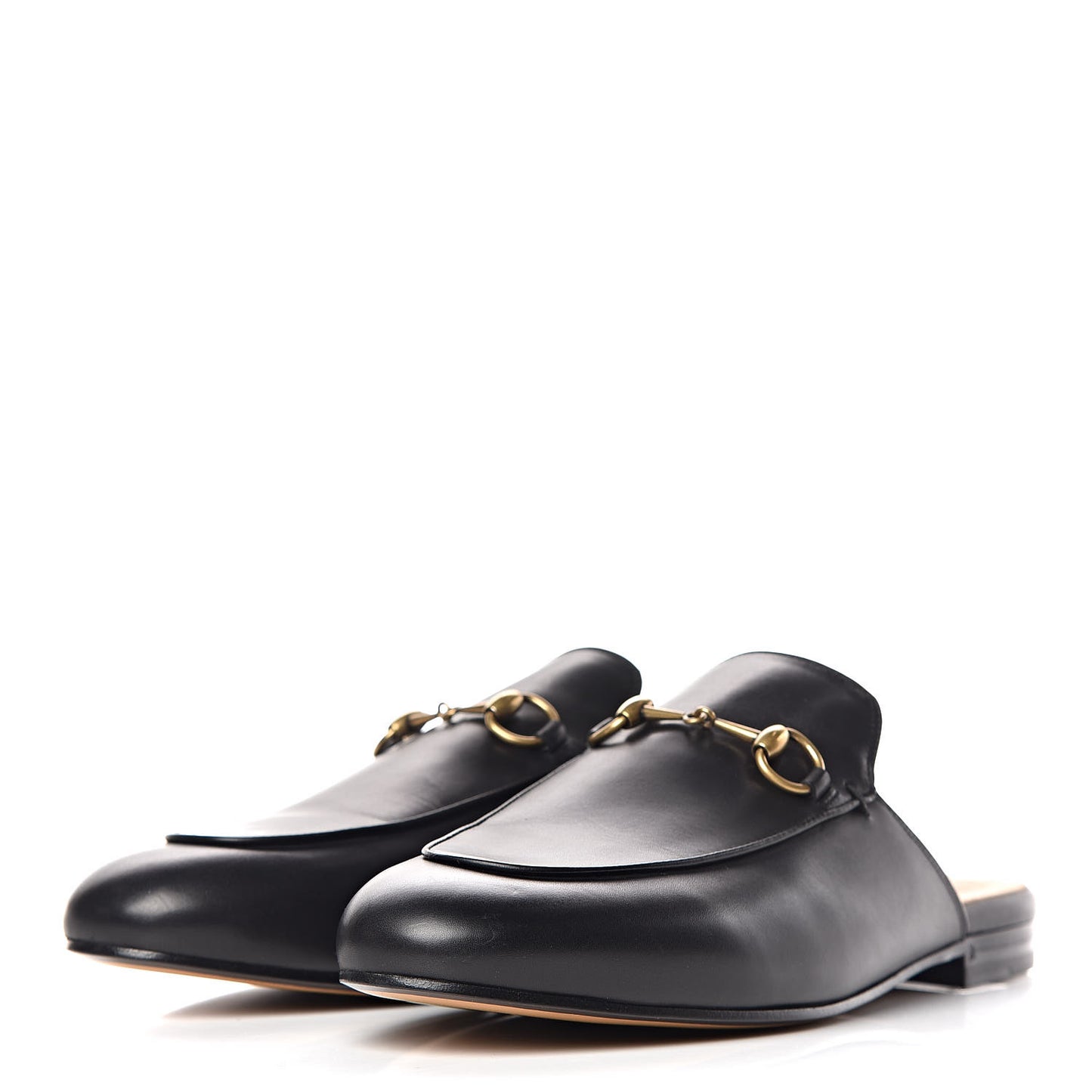 Calfskin Womens Princetown Slippers 39.5 Black