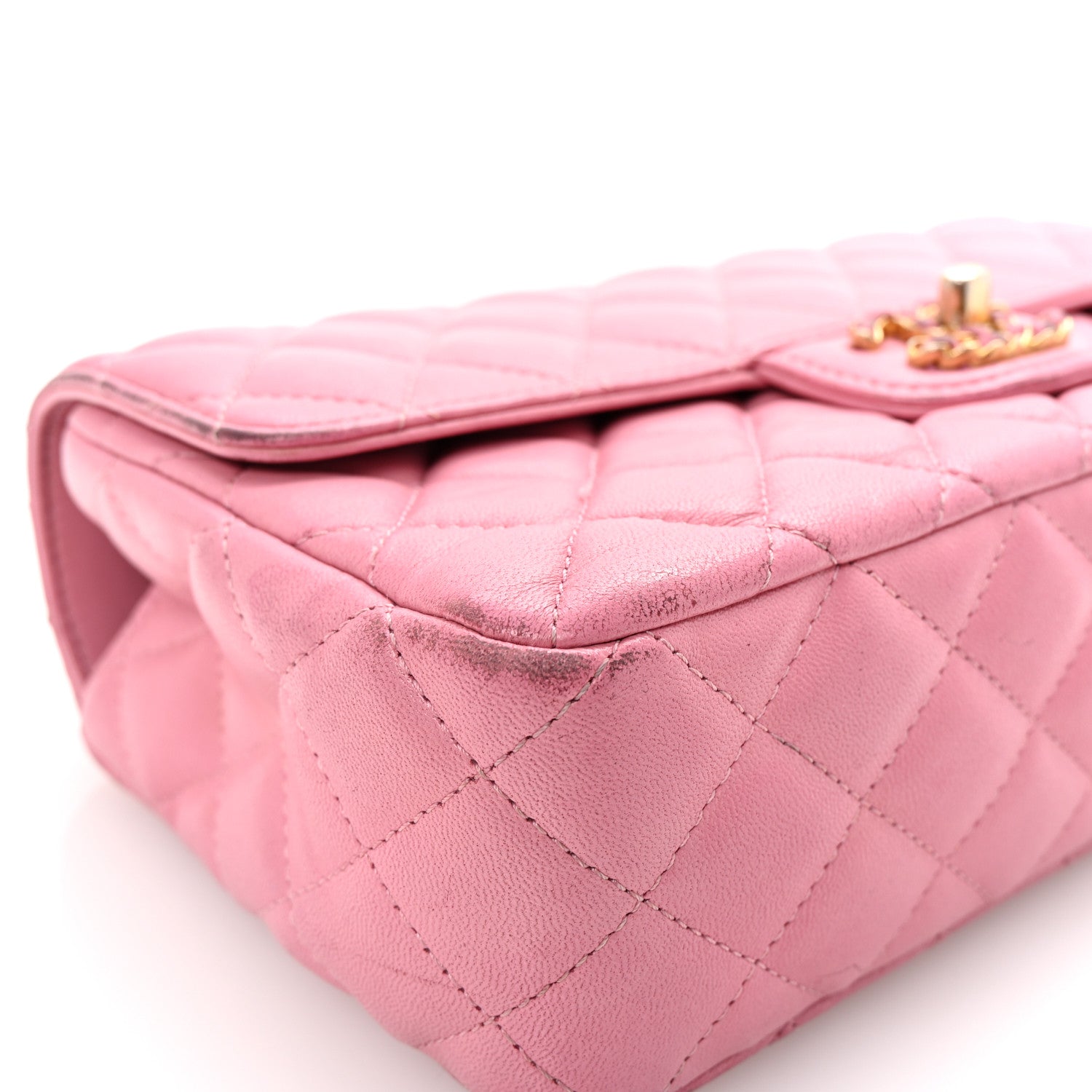 Chanel Lambskin Quilted Mini Strass On Top Flap Pink 12 of 13