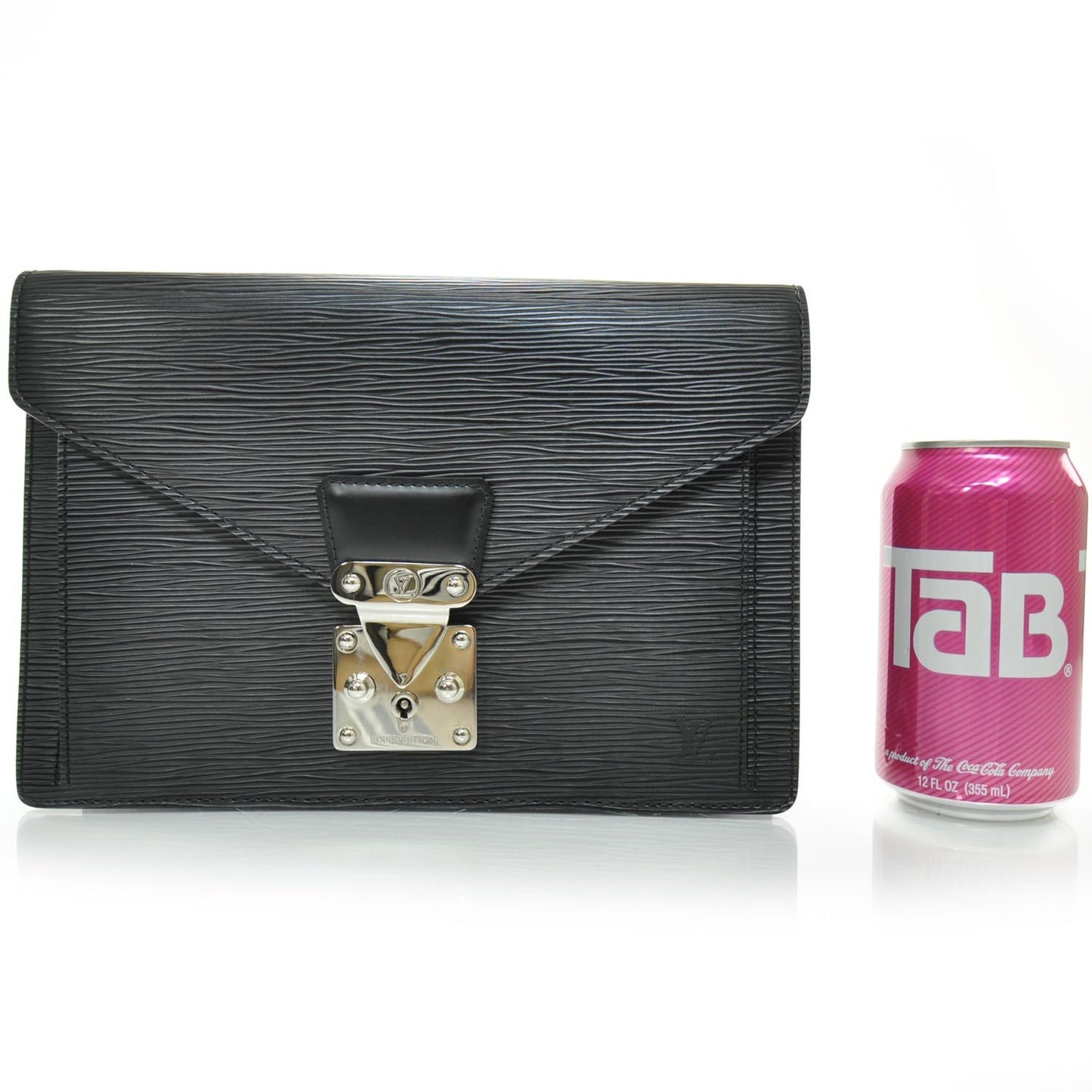 Epi Pochette Sellier Dragonne Clutch Black
