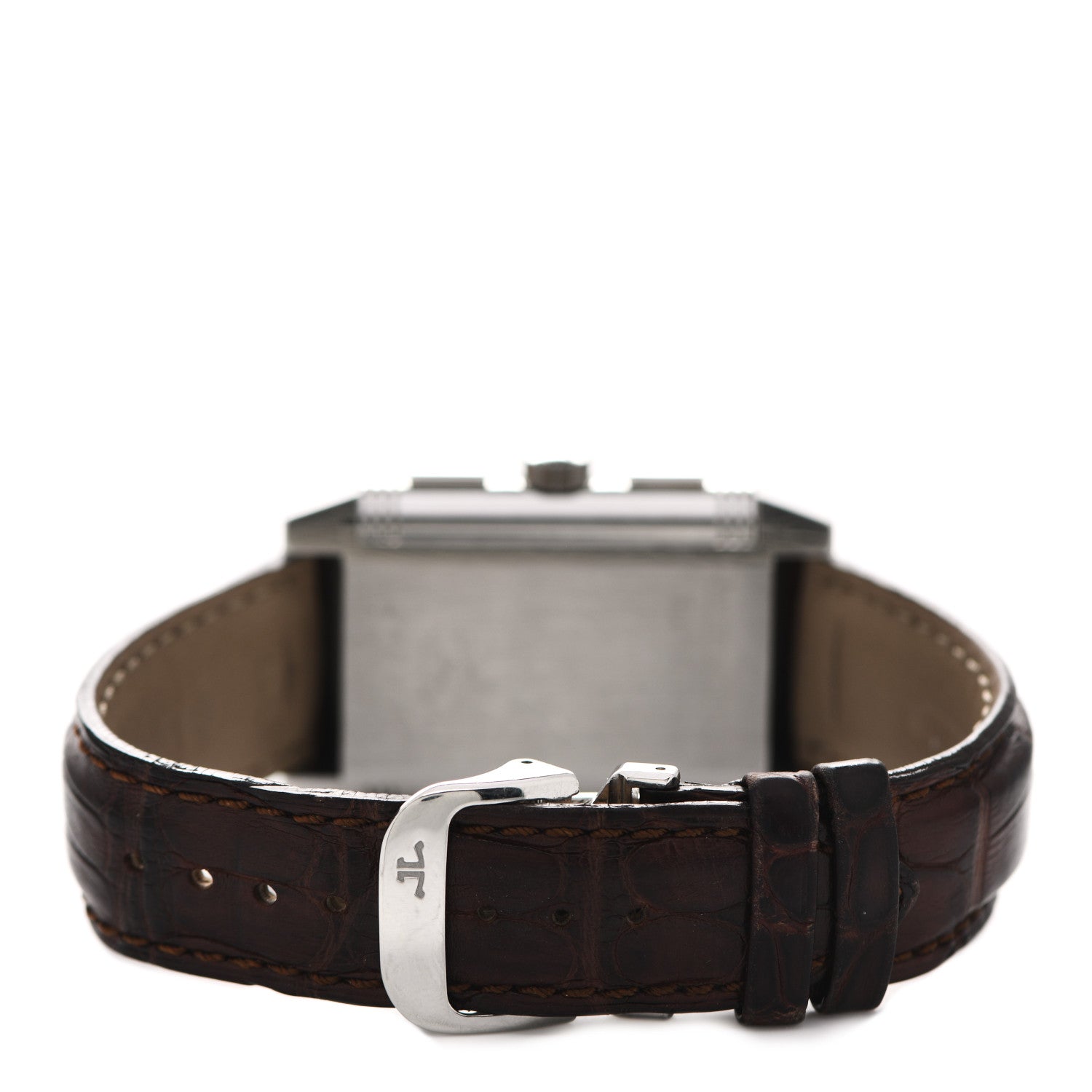 Jaeger-LeCoultre Stainless Steel Alligator 30mm Reverso Grande Date GMT 8 Days Manual Winding Watch Q3028420 4 of 6