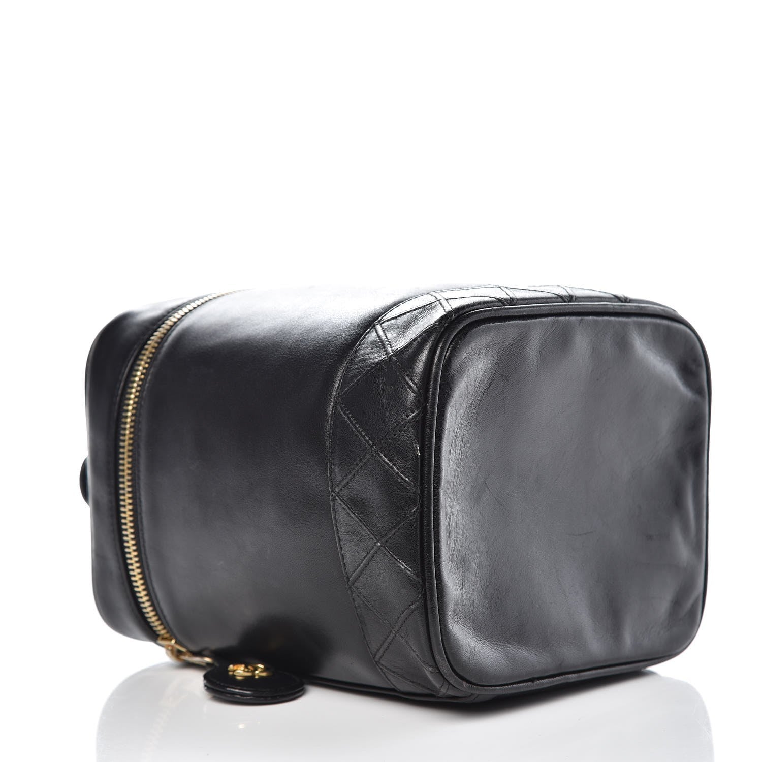 Chanel Lambskin Vanity Cosmetic Case Black 4 of 13