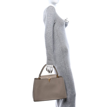 Louis Vuitton Taurillon Capucines MM Galet 2 of 9