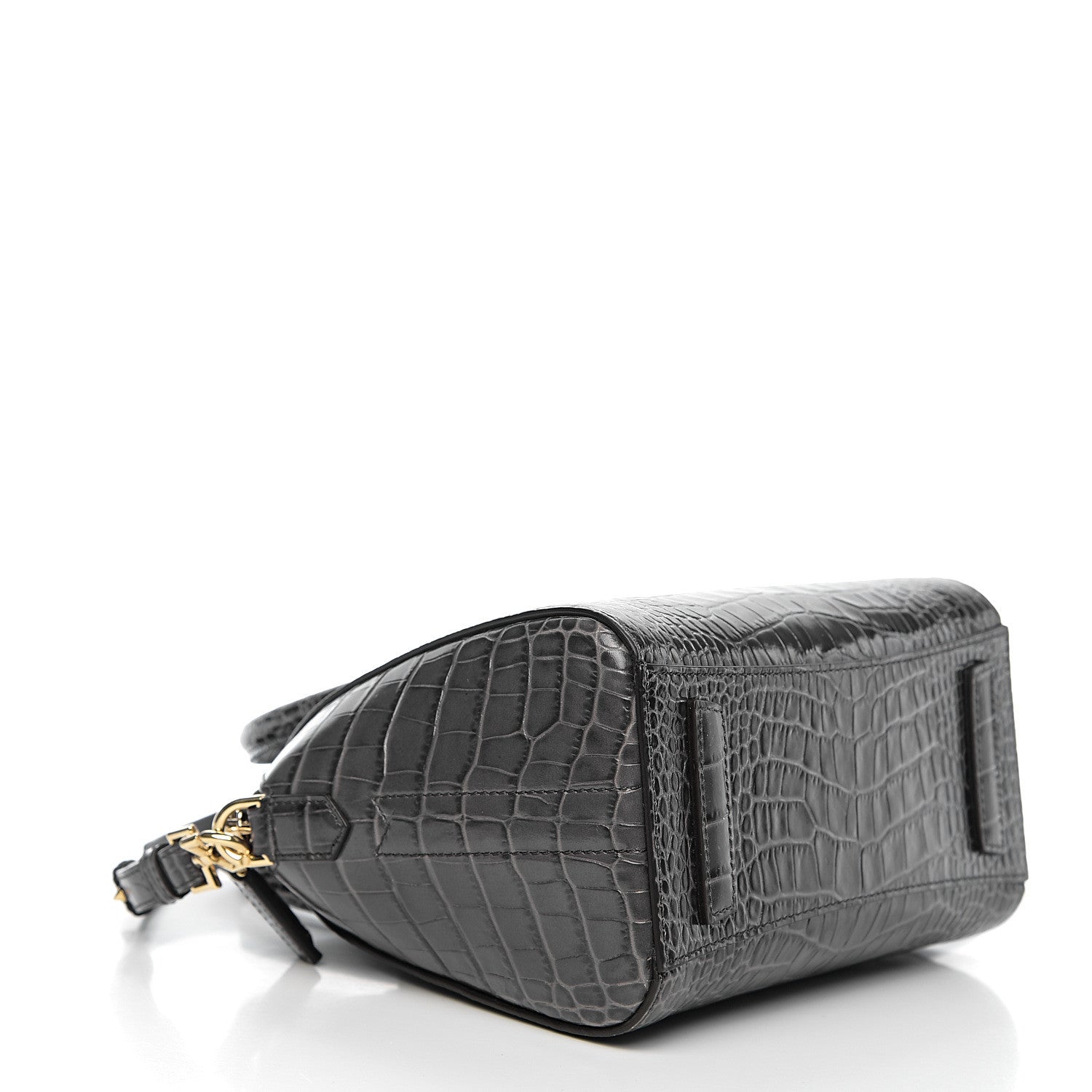 Givenchy Calfskin Crocodile Embossed Mini Antigona Storm Grey 3 of 10