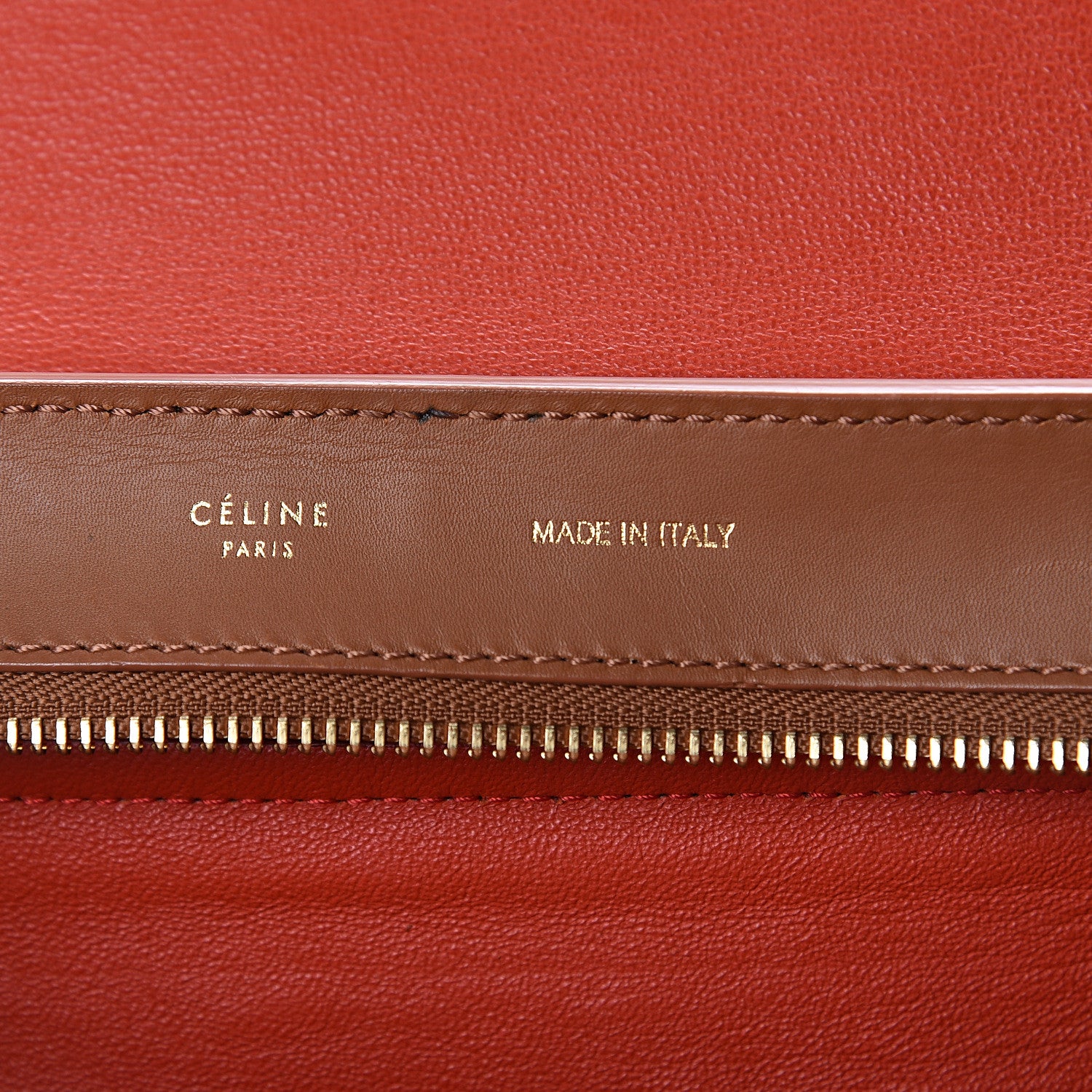 Celine Natural Calfskin Suede Medium Bi-Color Trapeze Tan 5 of 8