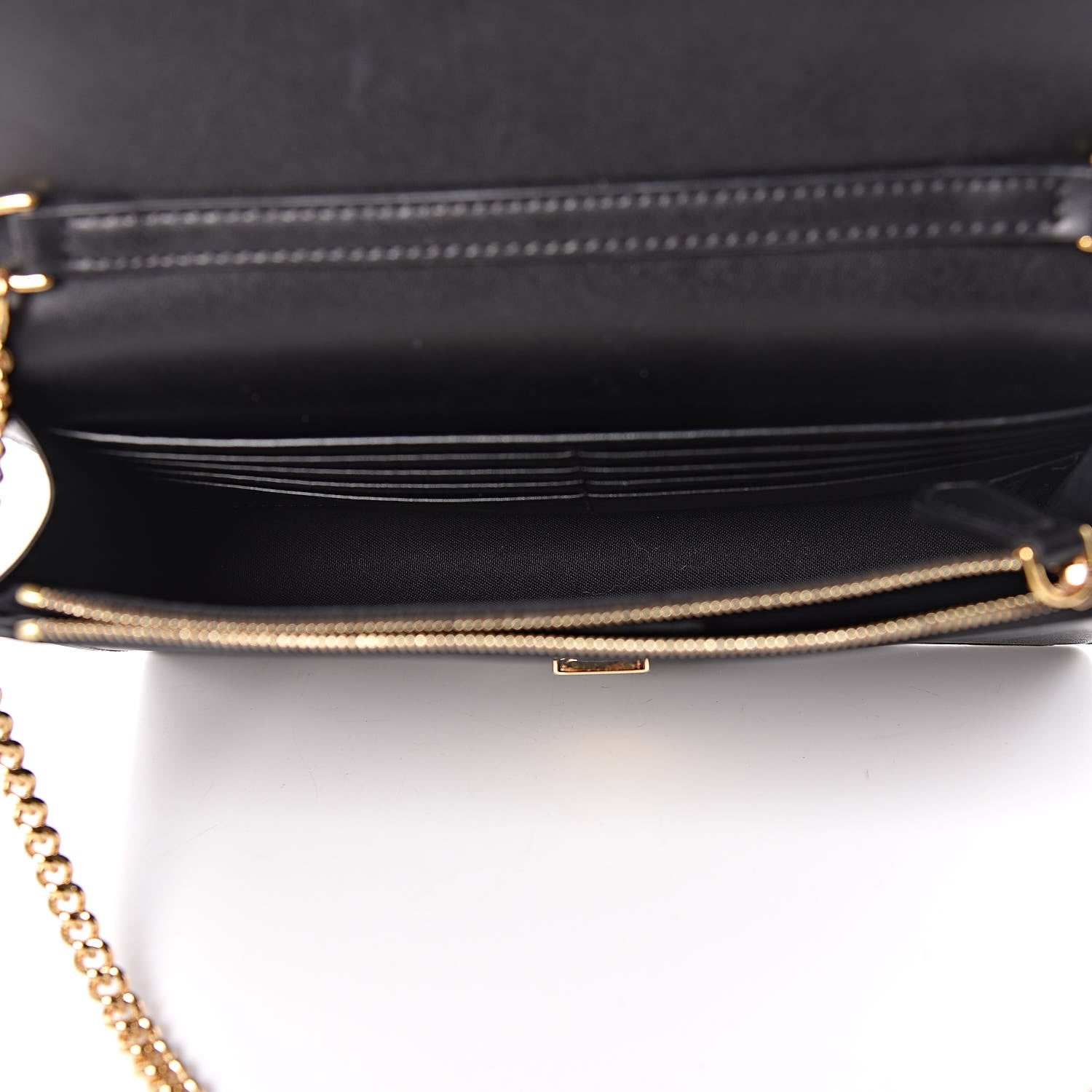 Fendi Vitello Liberty Lucido F is Fendi Medium Envelope Wallet on Chain Black 5 of 14