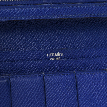 Hermes Epsom Bearn Gusset Wallet Bleu Electrique 7 of 12