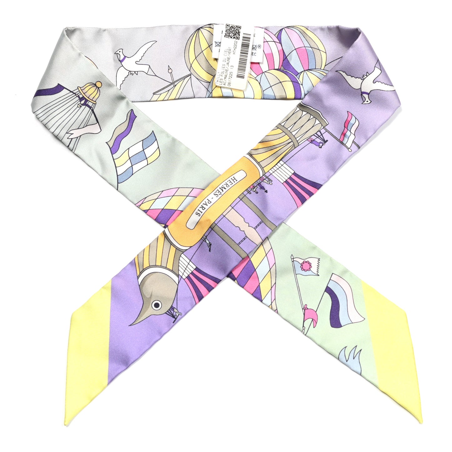 Silk Les Folies Du Ciel Twilly Mauve Jaune Vert