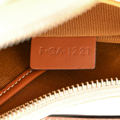 Celine Canvas Calfskin Ava Triomphe Shoulder Bag White 6 of 10