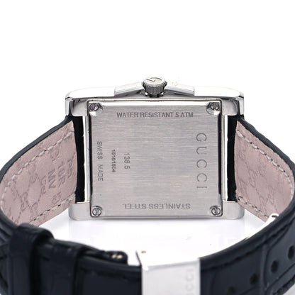 Gucci Stainless Steel Calfskin Diamond 26mm G-Timeless Rectangle Quartz Watch Black 4 of 4