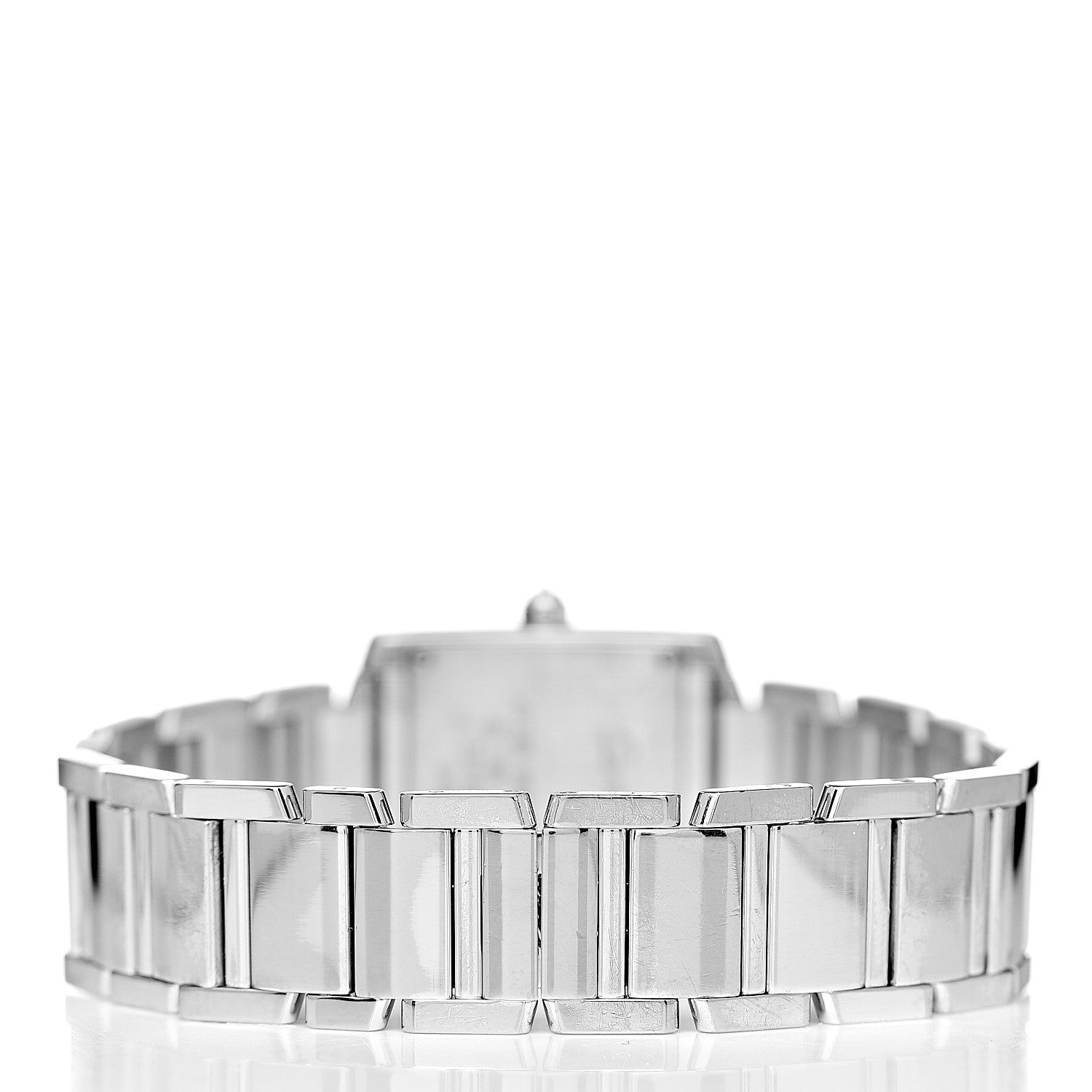 Cartier 18K White Gold Diamond 20mm Tank Francaise Quartz Watch Blue 4 of 7