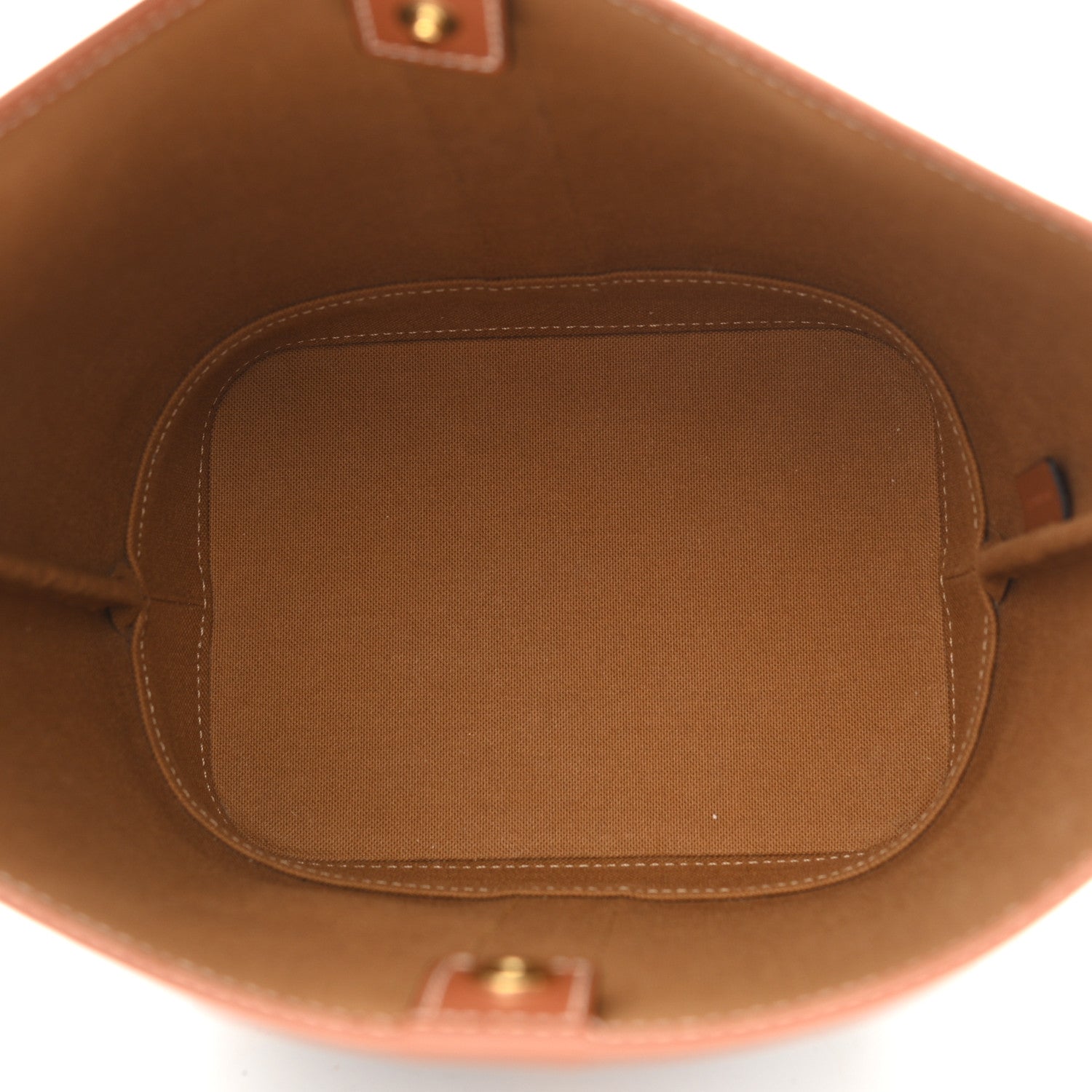 Celine Triomphe Canvas Calfskin Small Bucket Bag Tan 5 of 10