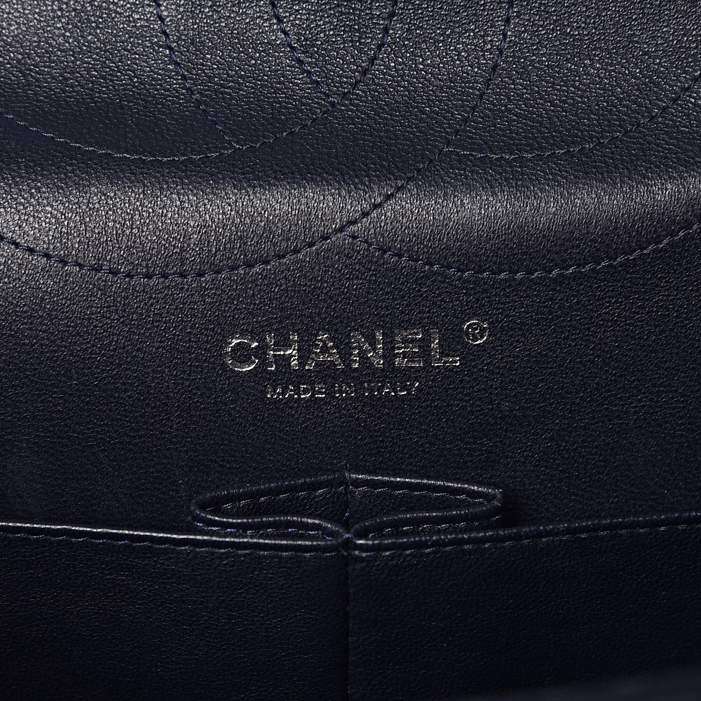 Aged Calfskin Quilted 2.55 Reissue 227 Flap Navy Blue