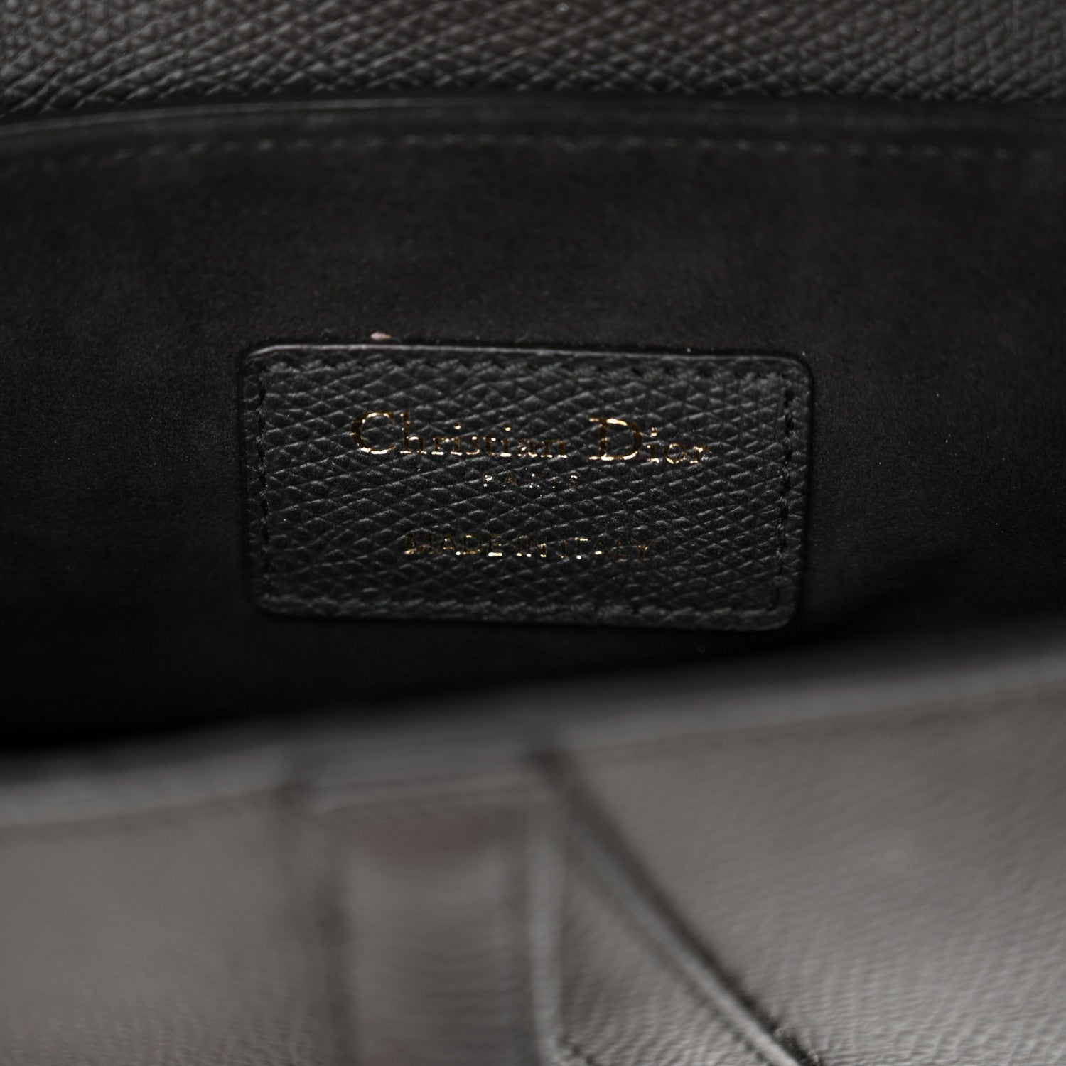 Christian Dior Grained Calfskin Mini Saddle Bag Black 6 of 12