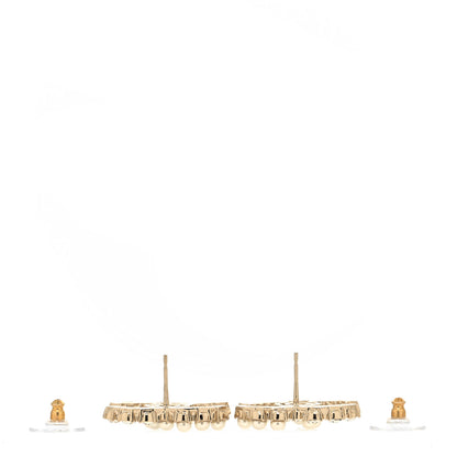 Chanel Crystal Pearl CC Dazzling Domino Earrings Gold 3 of 4