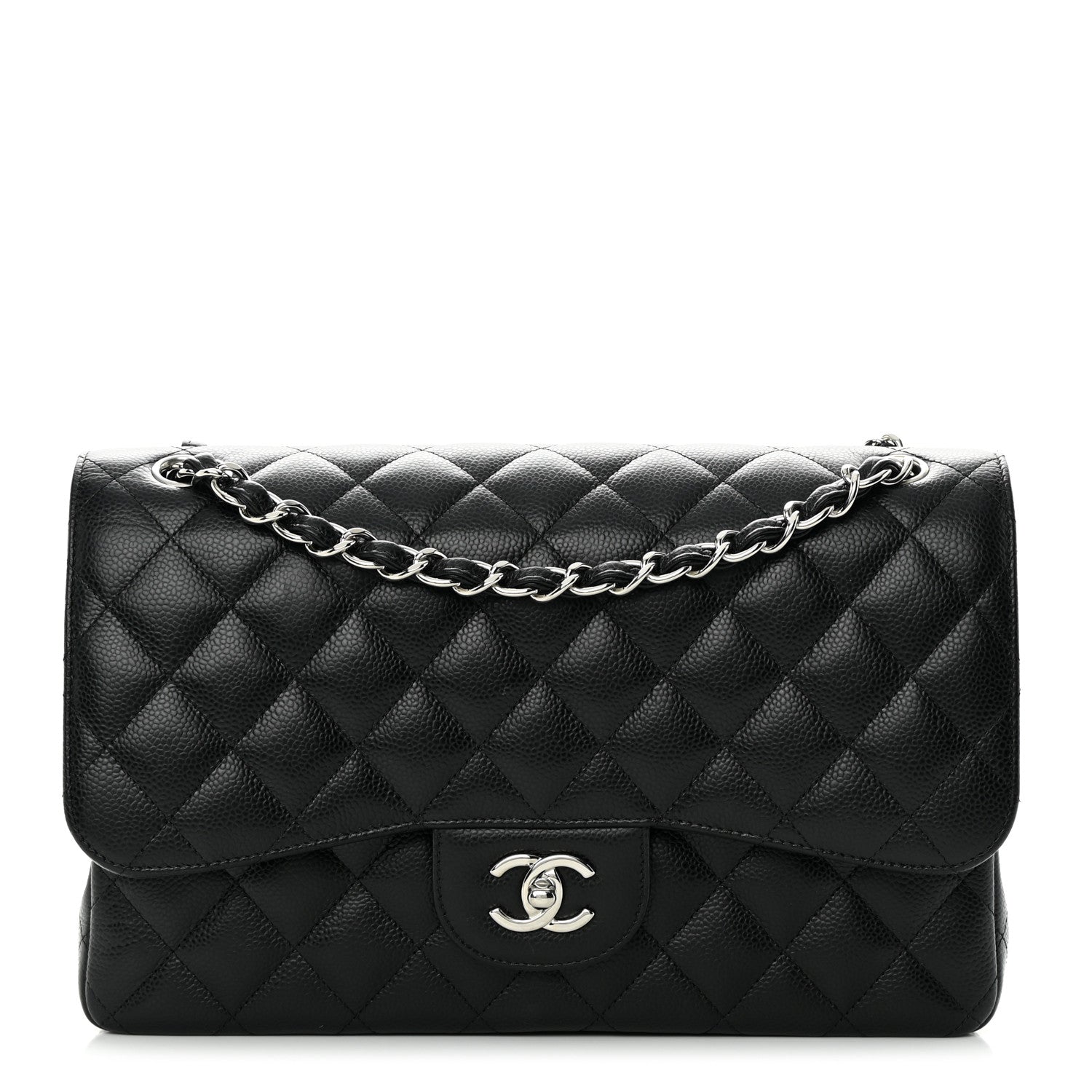 Chanel Caviar Quilted Jumbo Double Flap Black 1 of 16