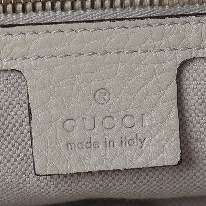 Gucci Pebbled Calfskin Medium Bamboo Shopper Tote Off White 9 of 10