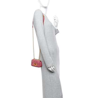 Christian Dior Supple Calfskin Cannage Micro Caro Bag Pink 2 of 9
