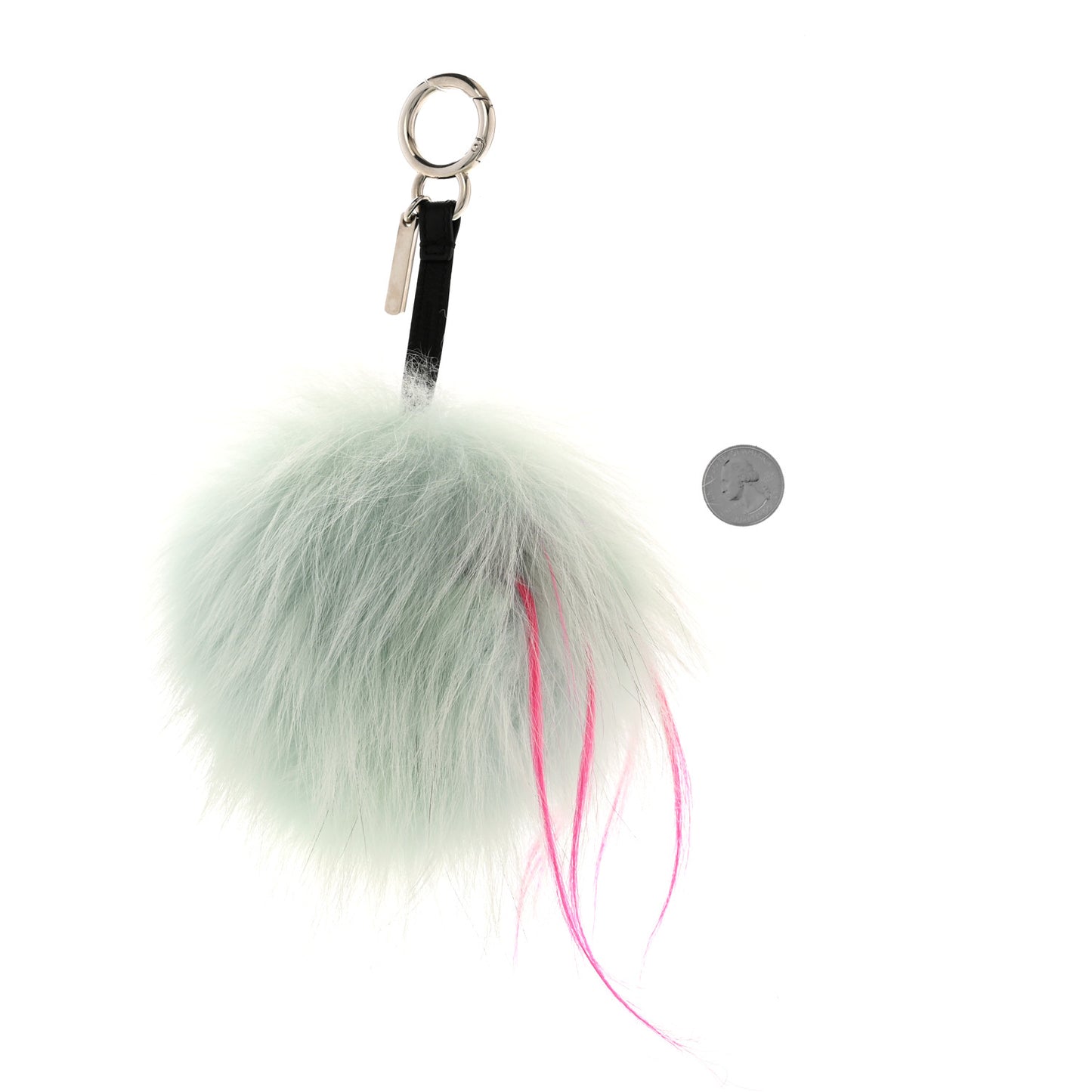Fox Rabbit Goat Mink Fur Vitello Flamingo Bagood Monster Bag Bug Charm Light Blue