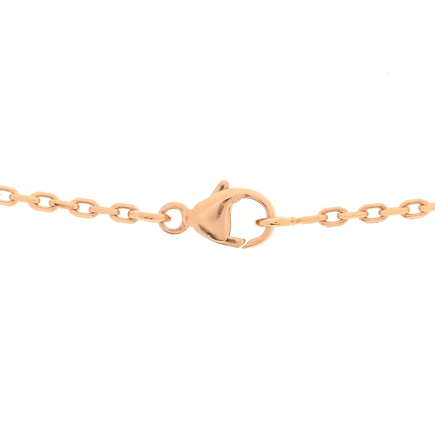 Lacquered Rose Gold Mini Pop H Pendant Necklace White