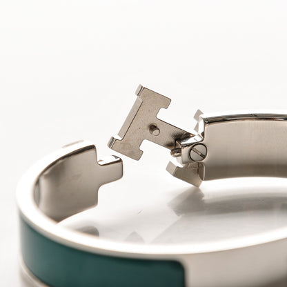 Hermes Enamel Narrow Clic Clac H Bracelet PM Veronese 7 of 8