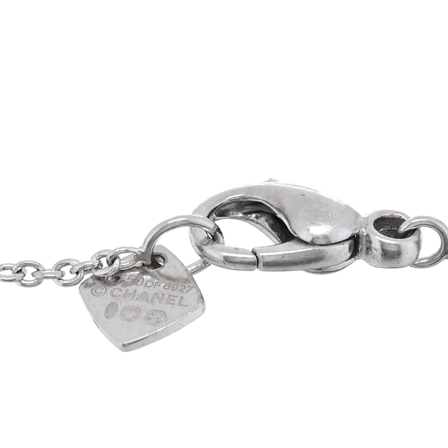 Chanel 18K White Gold Coco Crush Station Bracelet 3 of 4