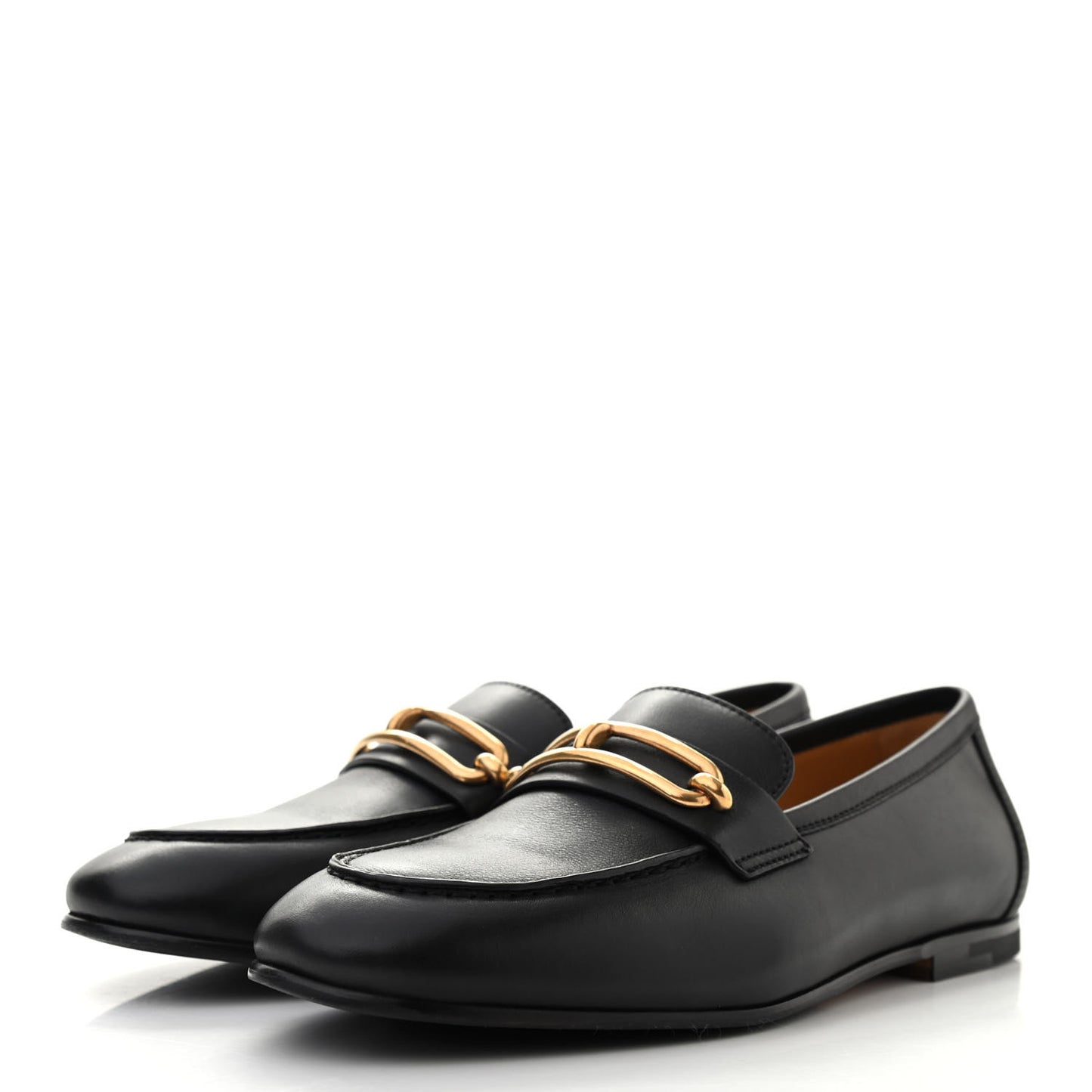 Calfskin Womens Colette Loafers 36 Black