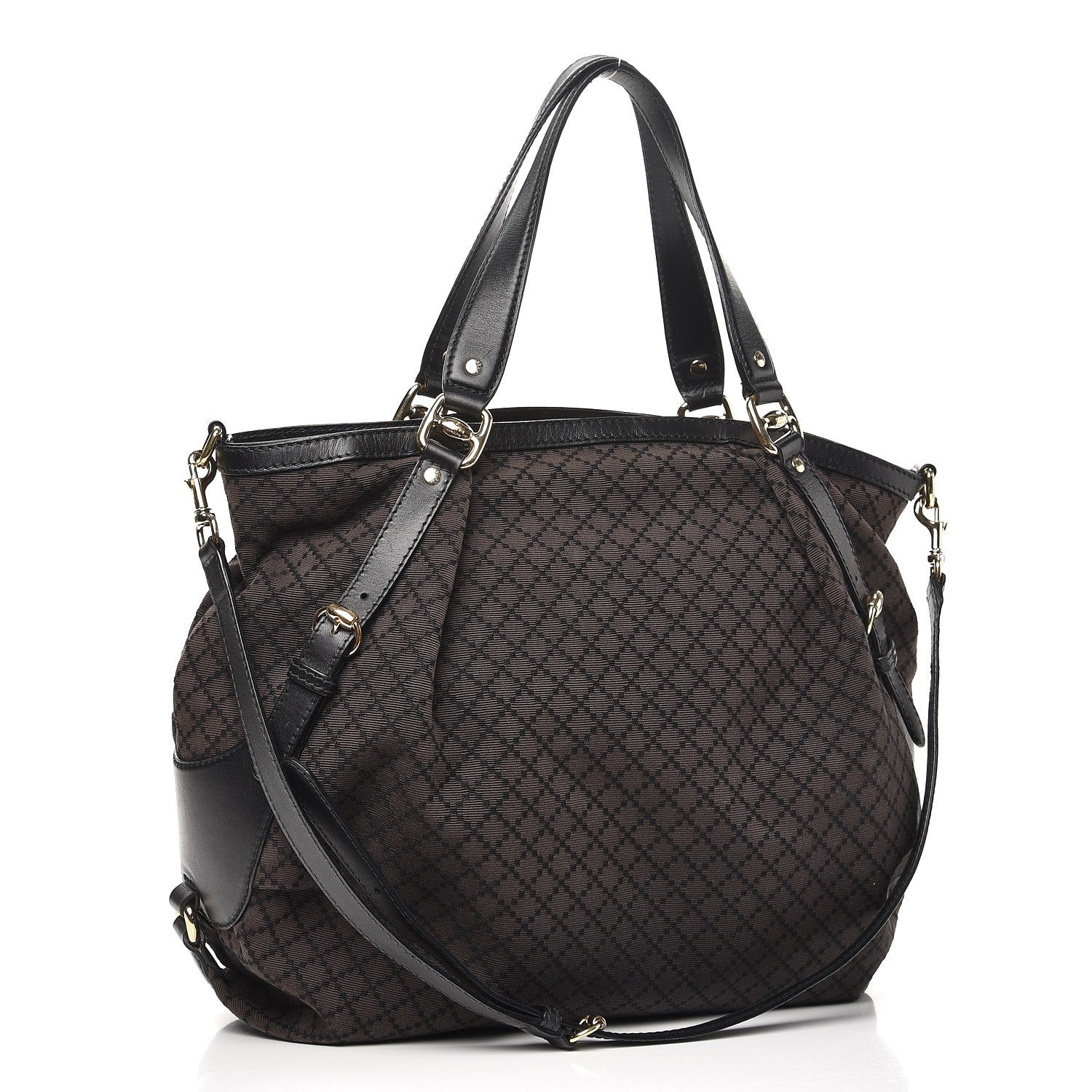 Gucci Diamante Bridle Tote Dark Brown 3 of 6