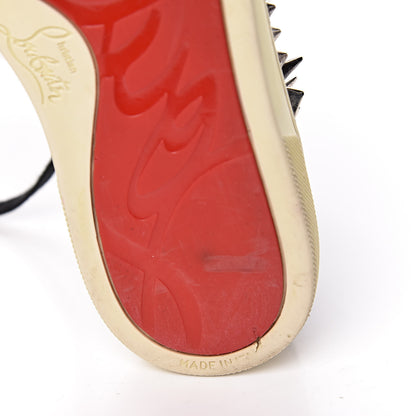 Christian Louboutin Calfskin Mens Louis Pik Pik Spikes Flat Sneakers 39 Black 9 of 17