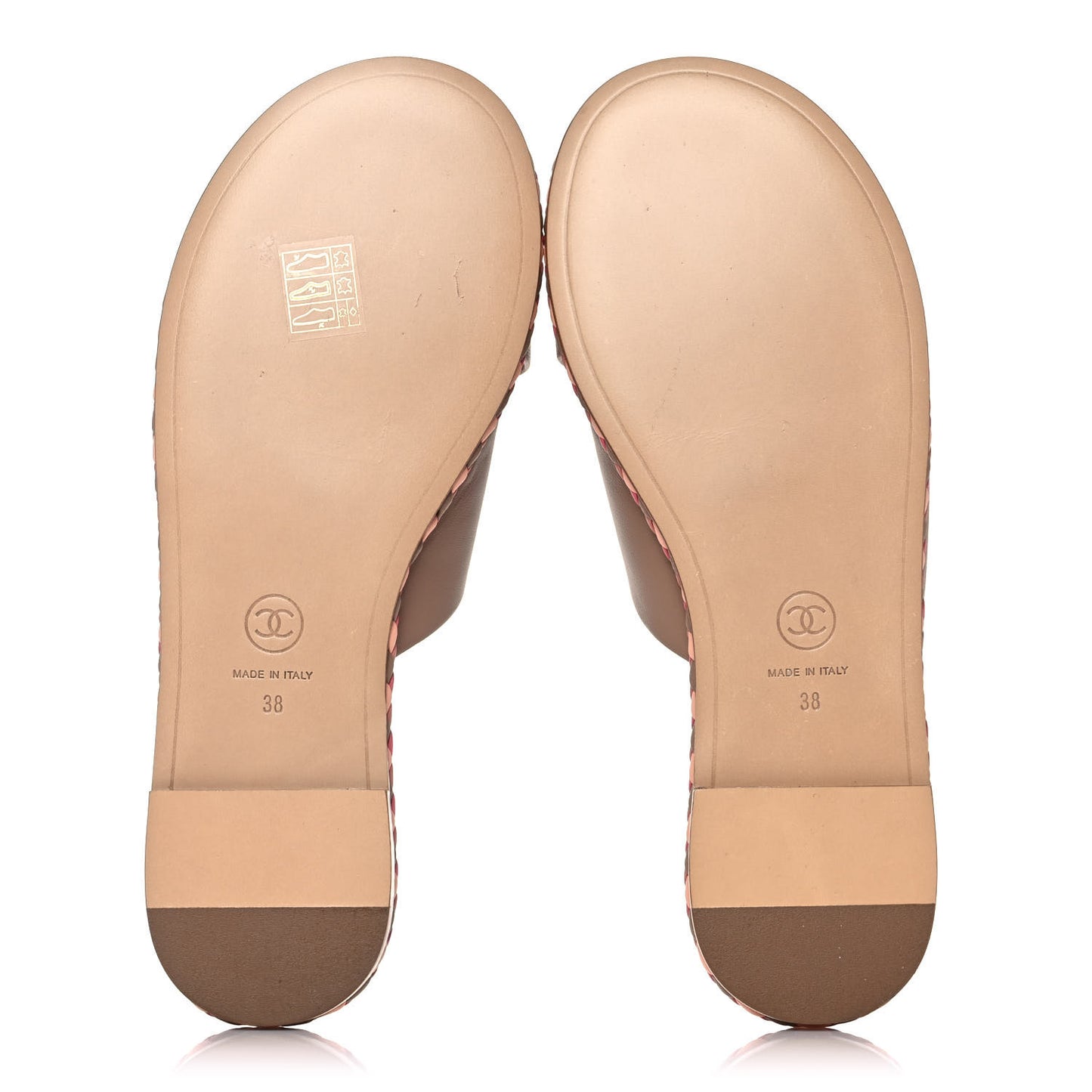 Lambskin Mule Sandals 38 Light Brown