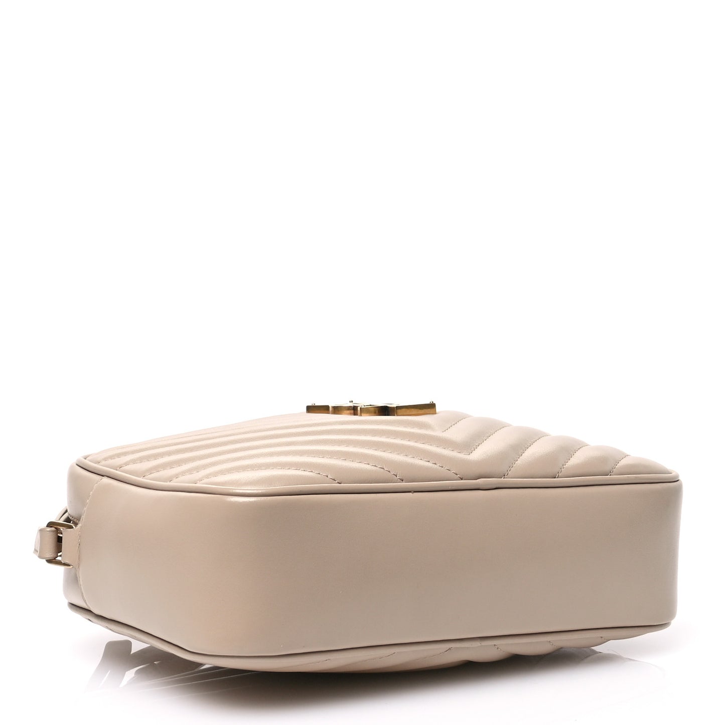 Calfskin Matelasse Monogram Lou Camera Bag Dark Beige