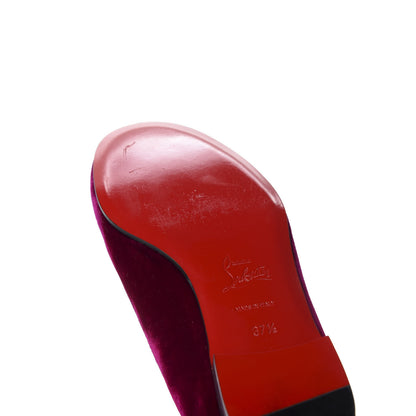 Christian Louboutin Velvet Morning Sakouette Flat Loafers 37.5 Figue 11 of 11