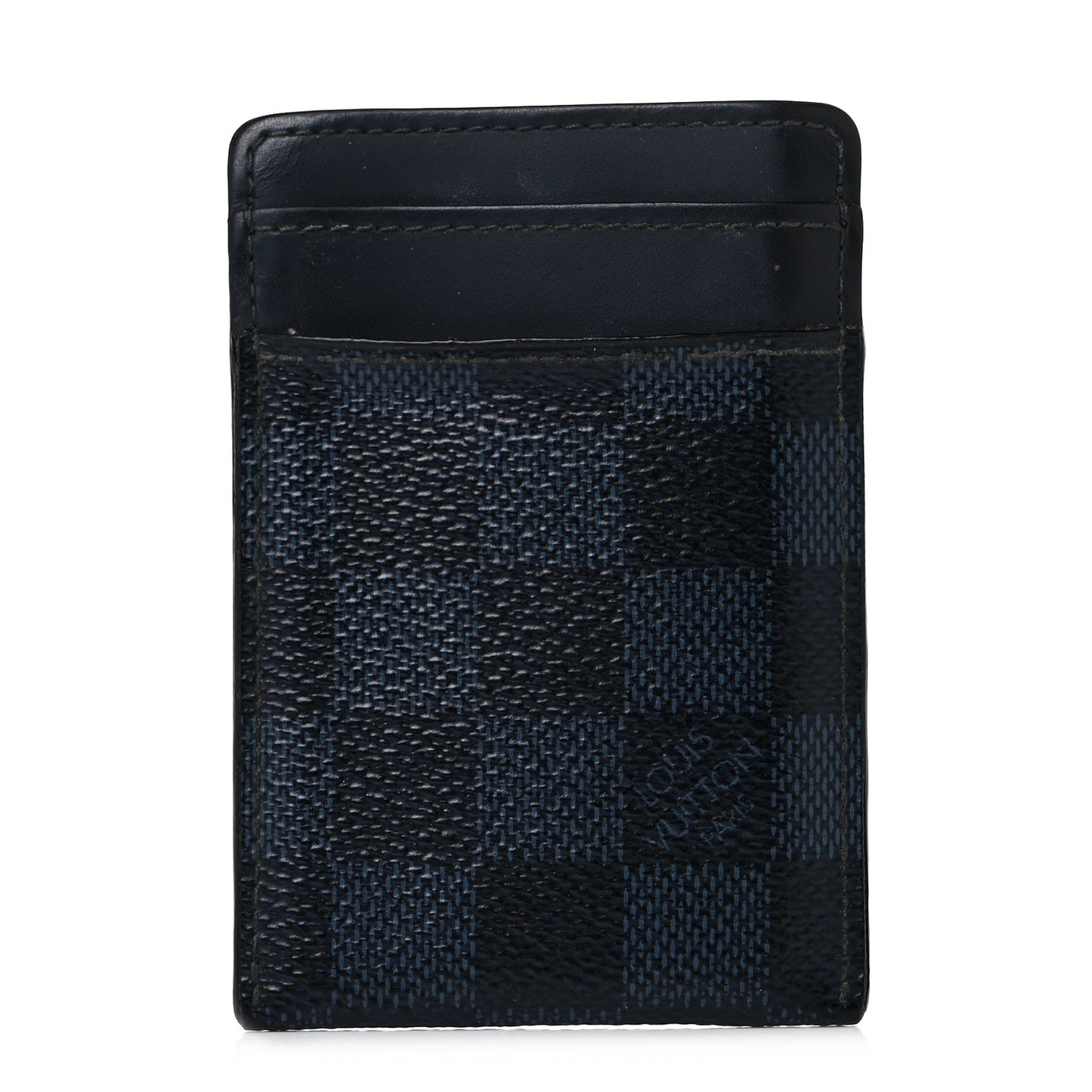 Damier Cobalt Pince Card Holder Bill Clip