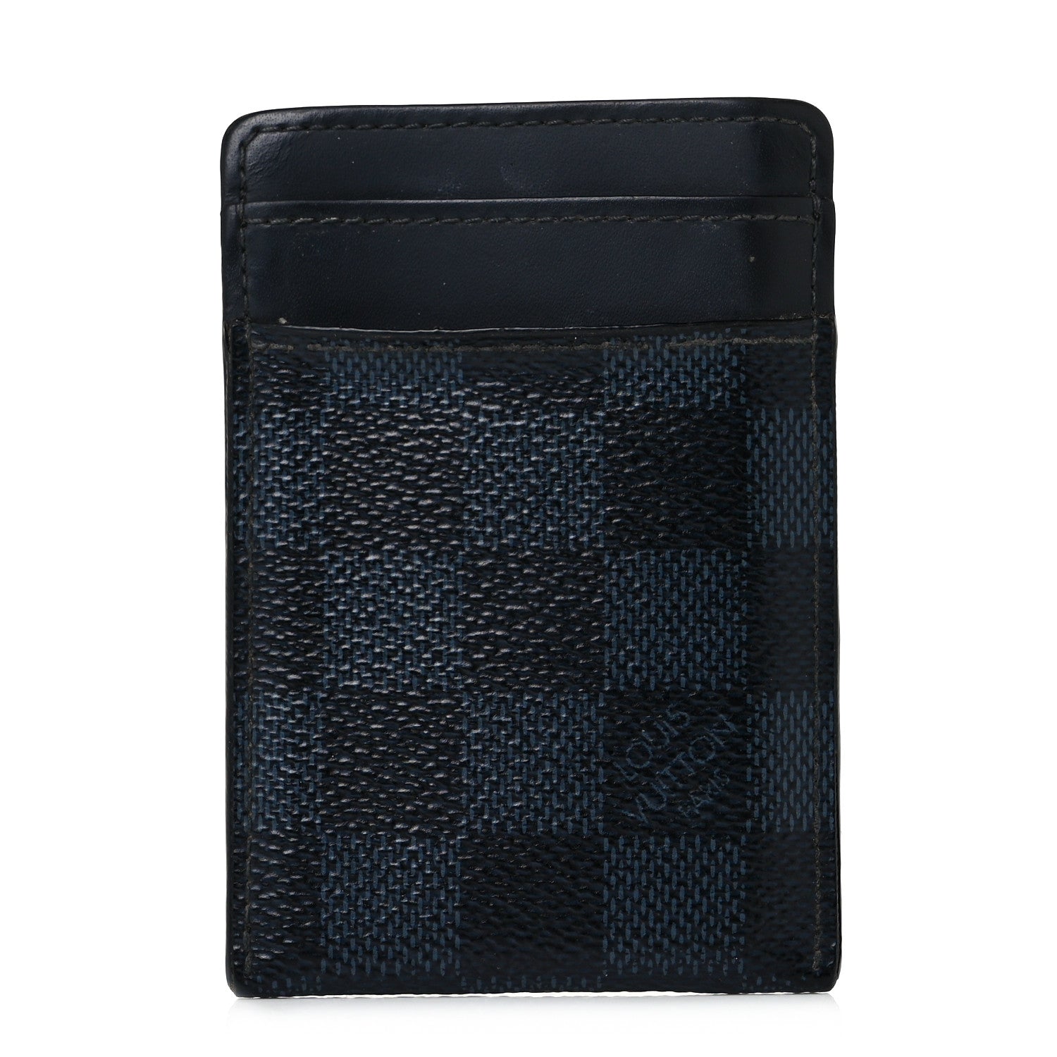 Louis Vuitton Damier Cobalt Pince Card Holder Bill Clip 1 of 8
